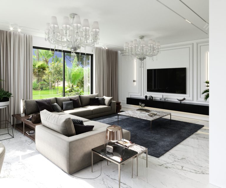 Salle de séjour Villa Maison Design d’intérieur Côte d’Azur 1